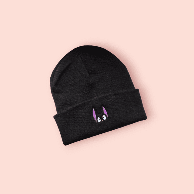 Black Cat Peek-a-boo Beanie Hat